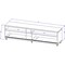Manhattan Comfort Utopia 70.47" TV Stand with Splayed Wooden Legs and 4 Shelves in White 19754 - alternate 4